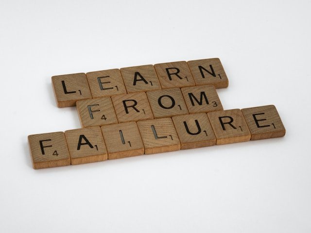 learn from failure scrabble tiles